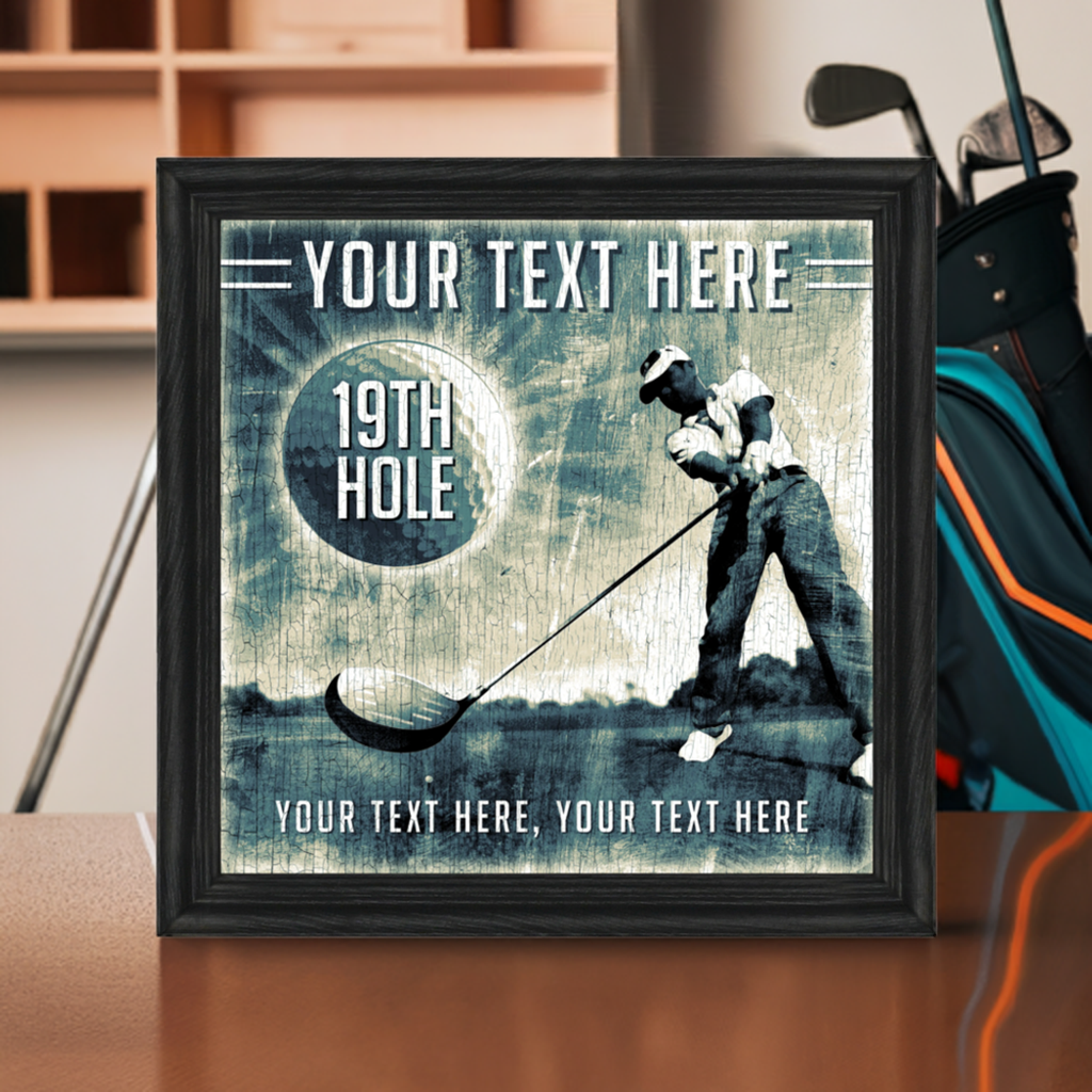 19th Hole 24x24 Framed Canvas