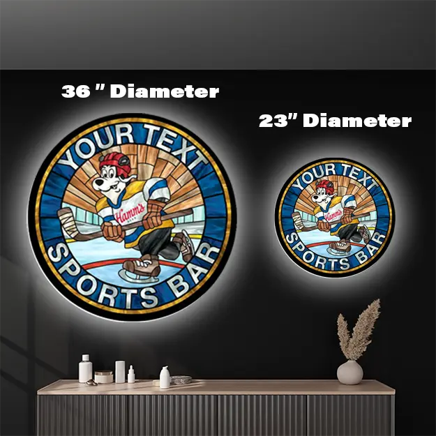 Hamm's Hockey Sports Bar Custom LED Sign 36 in