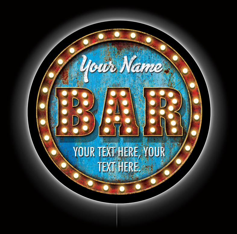 Bar Custom LED Sign 23 in