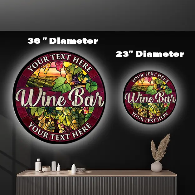 Wine Bar Custom LED Sign 23 in
