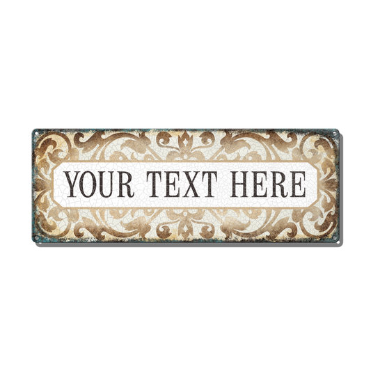Acanthus Custom Metal Sign