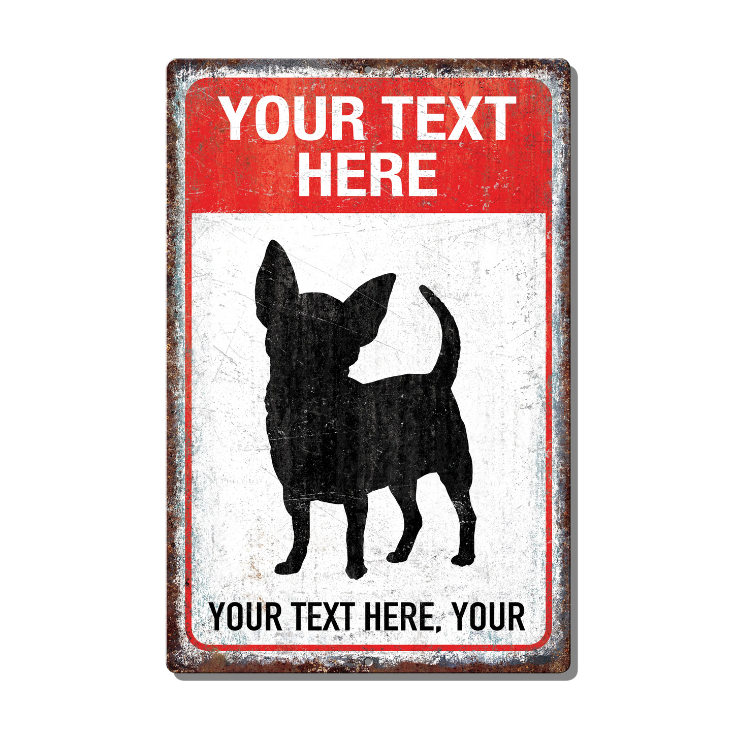 Chihuahua Danger Custom Metal Sign