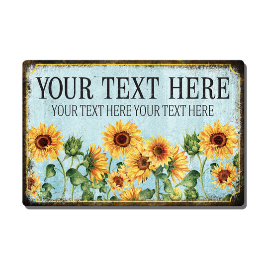 Sunflower Custom Metal Sign