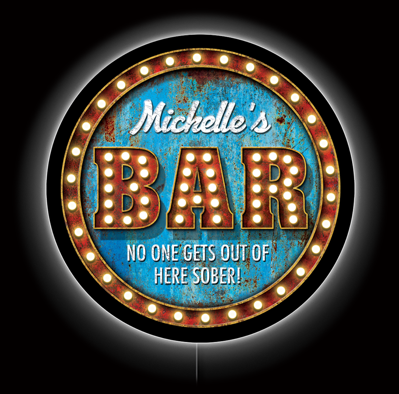 Bar Custom LED Sign 23 in