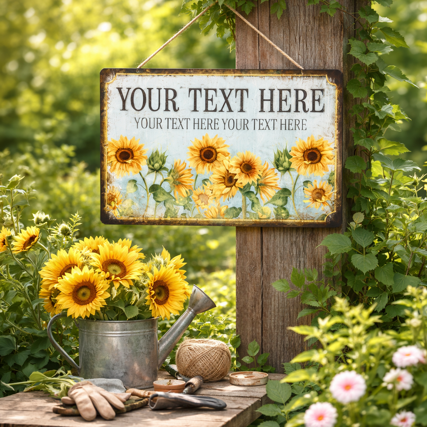 Image of example signs mocked up on a background