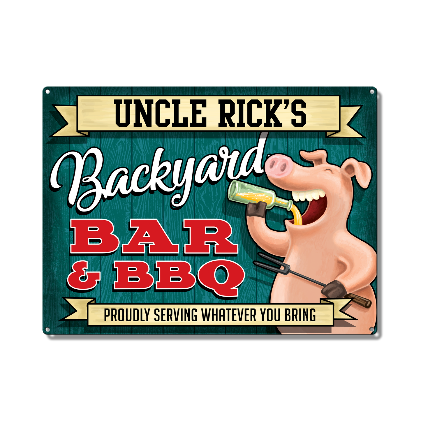 Backyard BBQ Custom Metal Sign