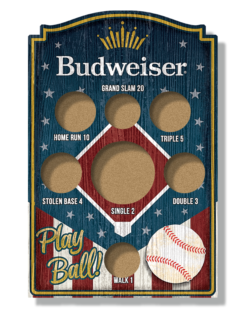 Budweiser Wall Mounted “Play Ball” Bean Bag Toss Game