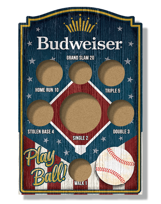 Budweiser Wall Mounted “Play Ball” Bean Bag Toss Game