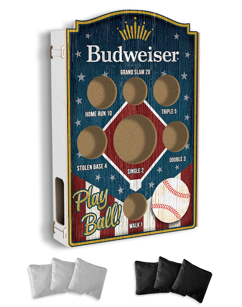 Budweiser Wall Mounted “Play Ball” Bean Bag Toss Game