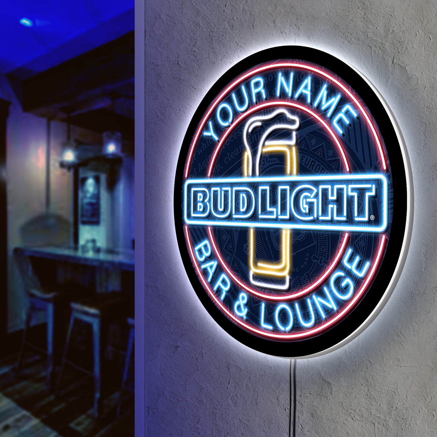 Bud Light Custom LED Sign 23 in