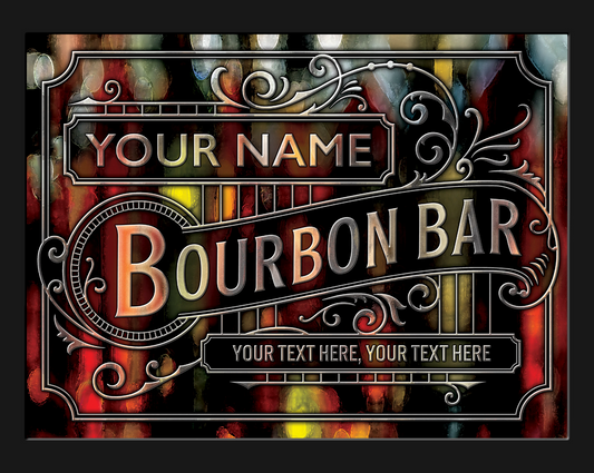 Bourbon Bar 24x32 Framed Canvas
