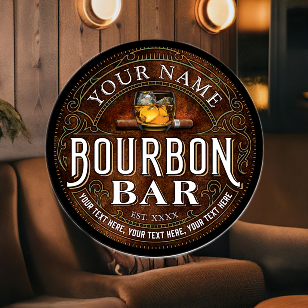 Bourbon Bar Custom LED Sign 38in