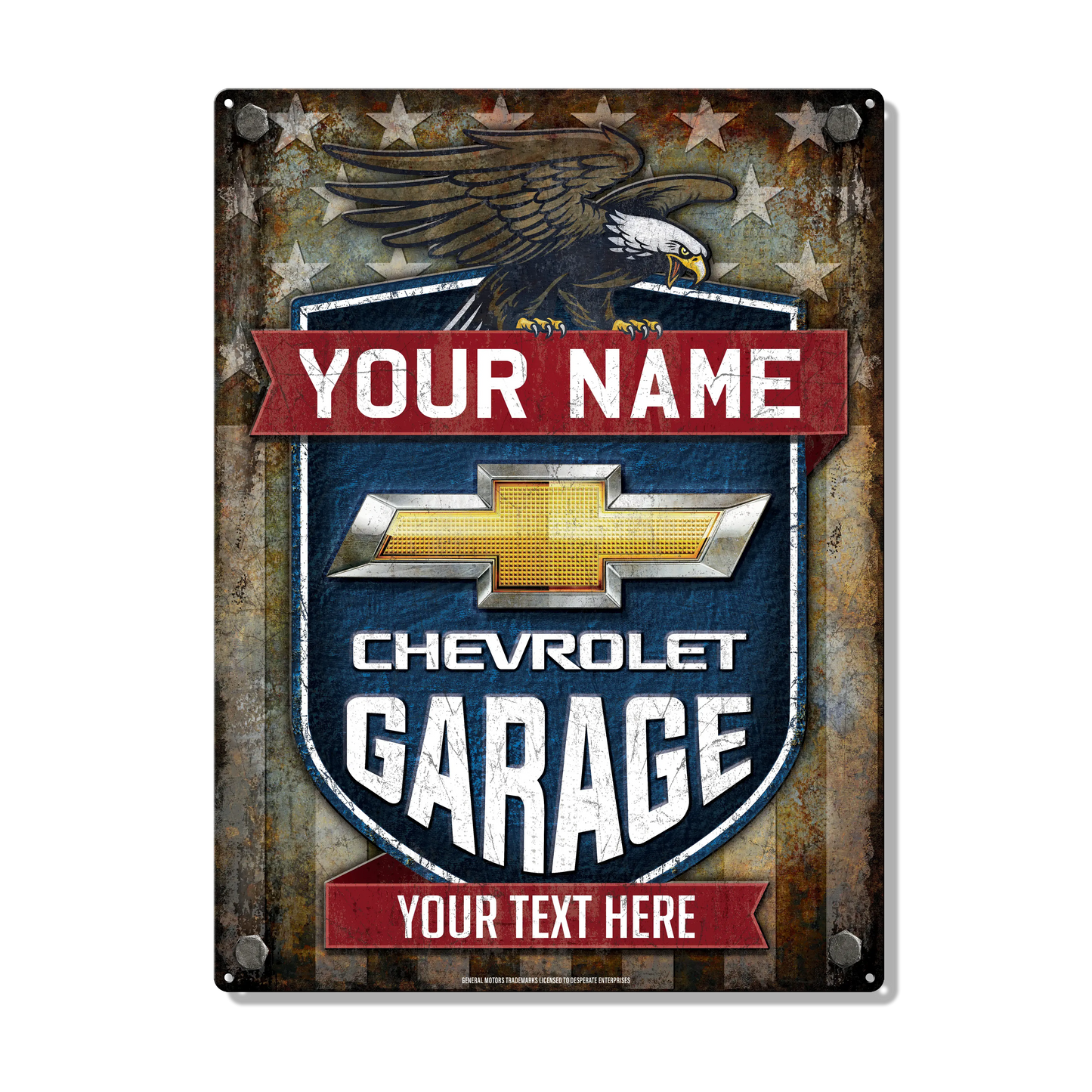 Chevy Eagle Custom Metal Sign