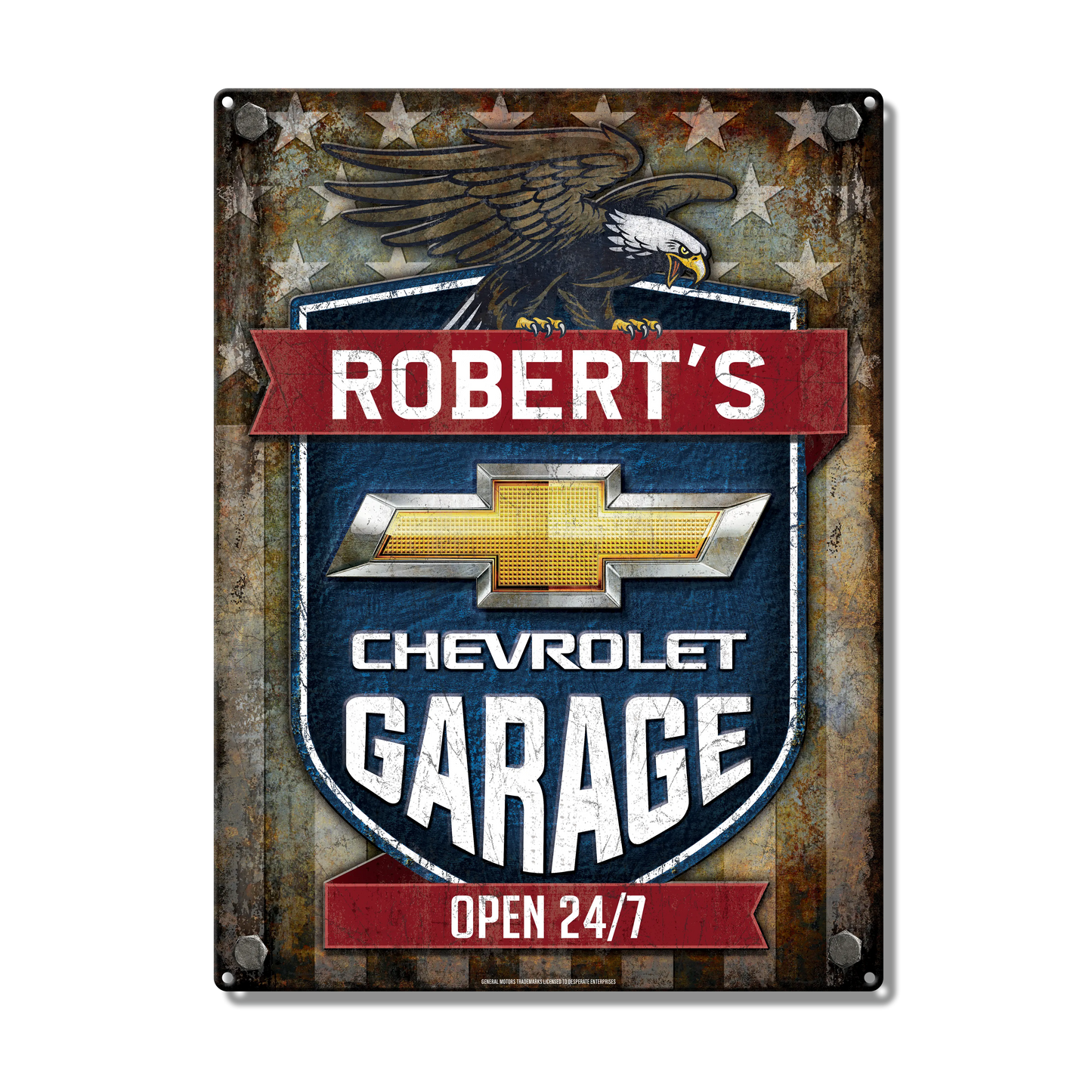 Chevy Eagle Custom Metal Sign