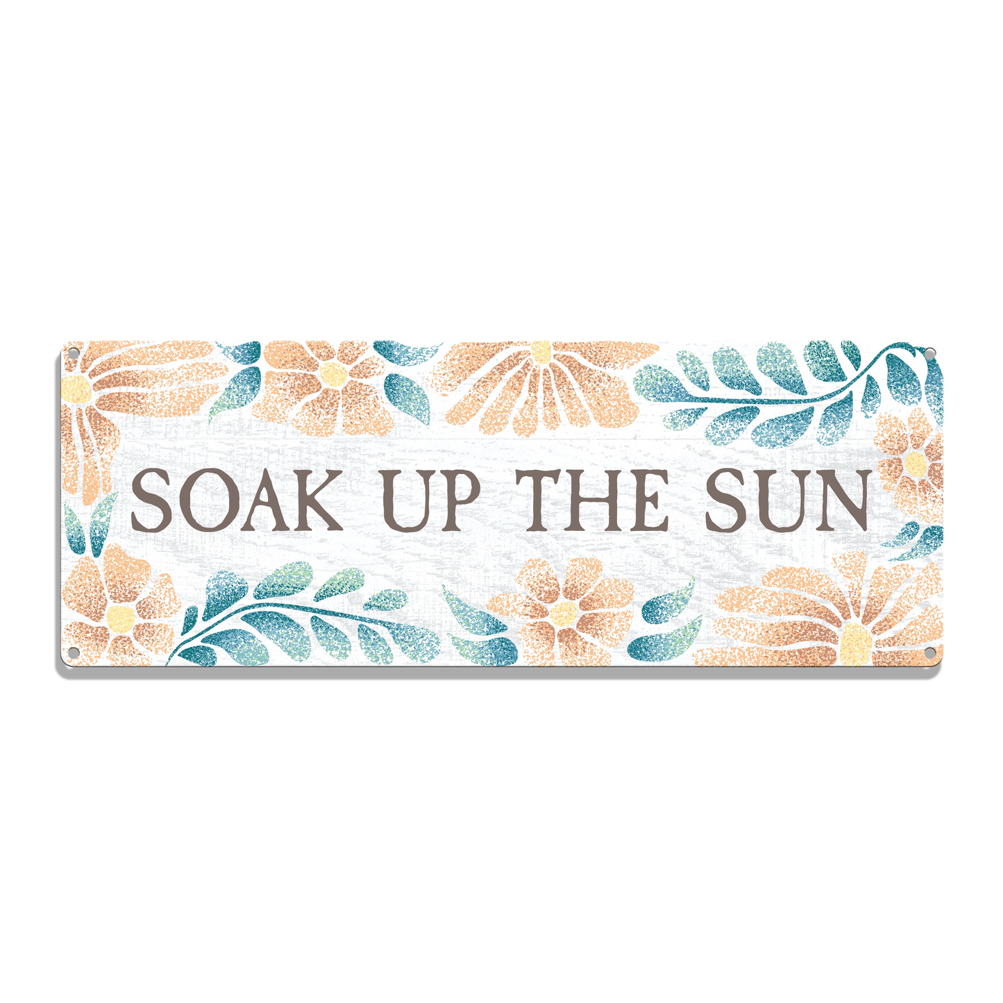 Coastal Floral Custom Metal Sign