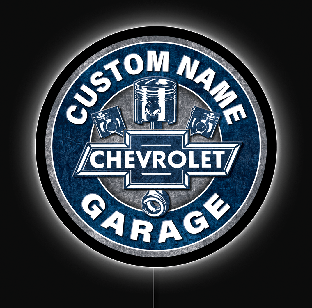 Chevrolet Garage Custom LED Sign 38 in