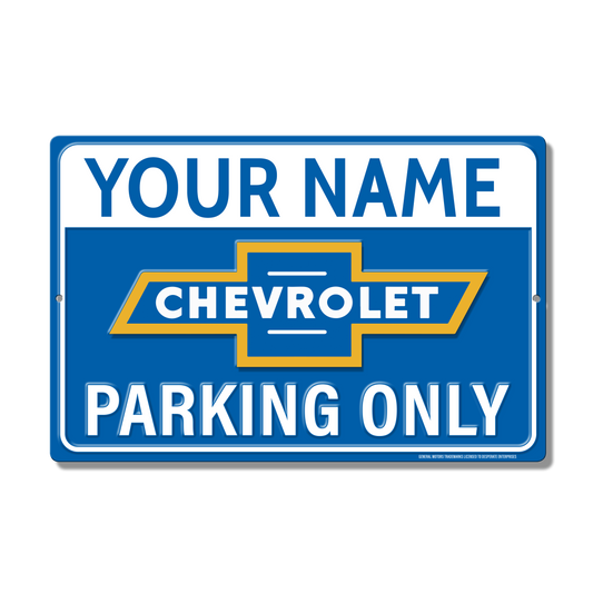 Chevy Parking Custom Metal Sign