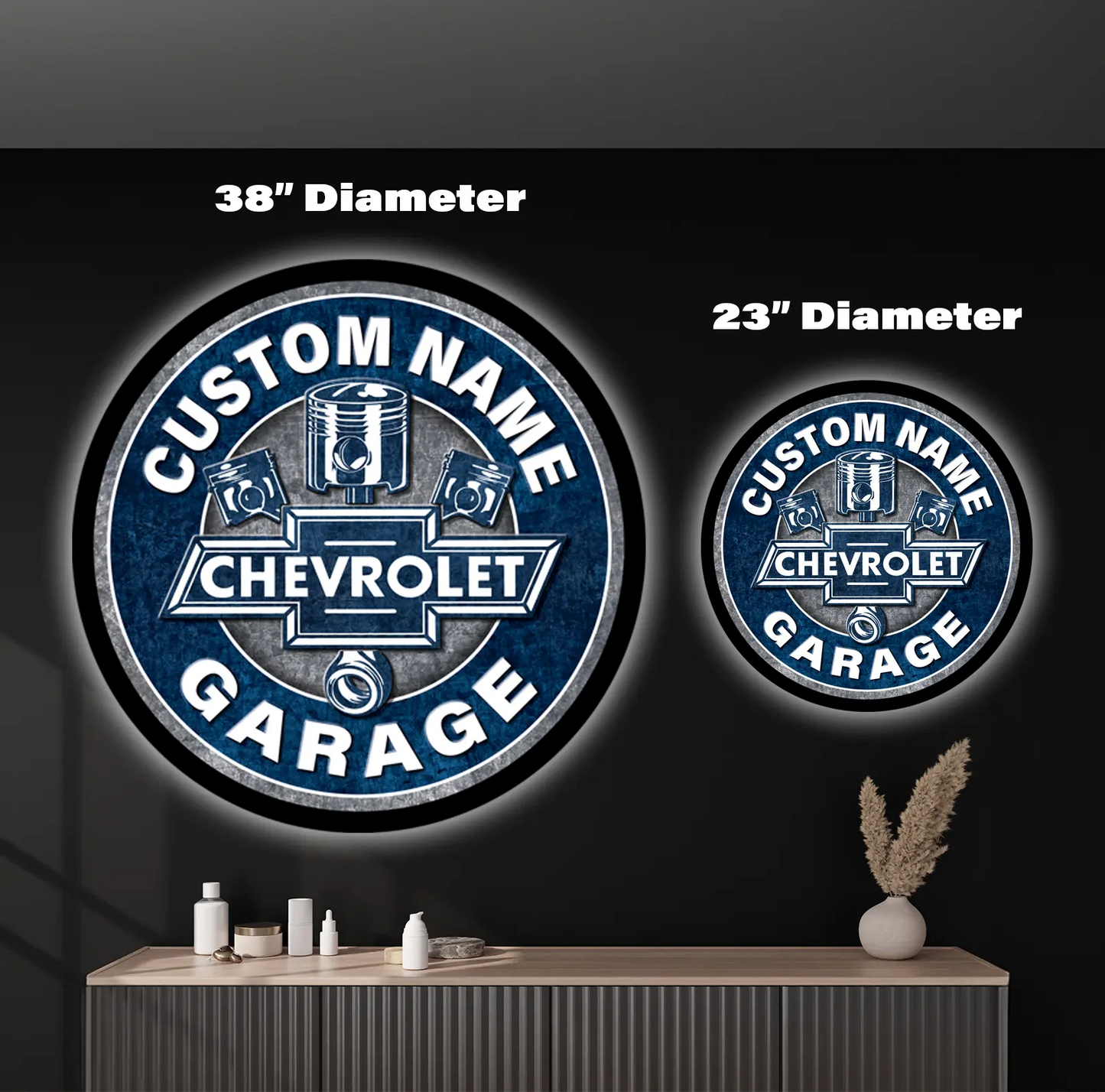 Chevrolet Garage Custom LED Sign 23 in – TheFoundry.Store