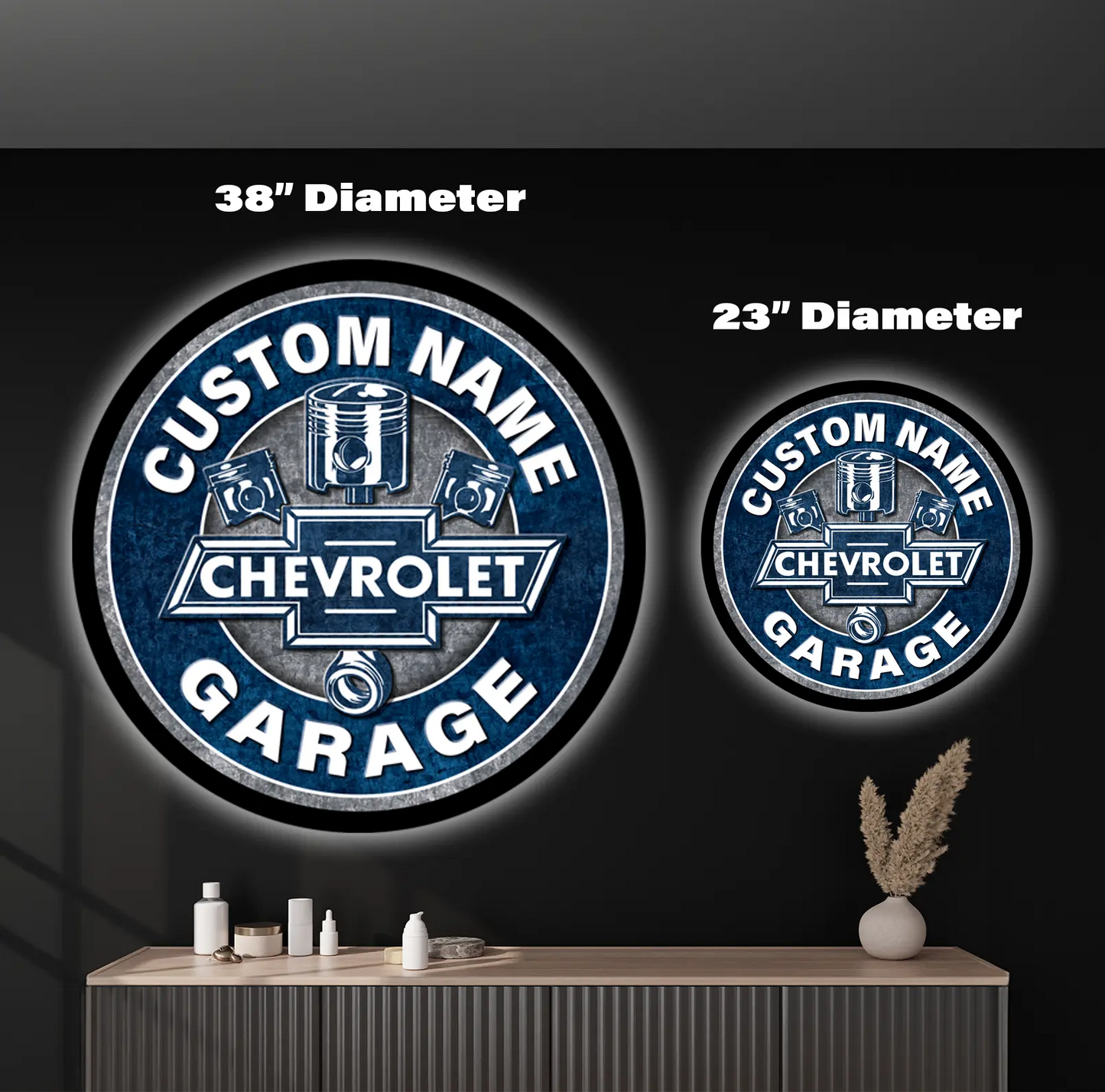 Chevrolet Garage Custom LED Sign 38 in