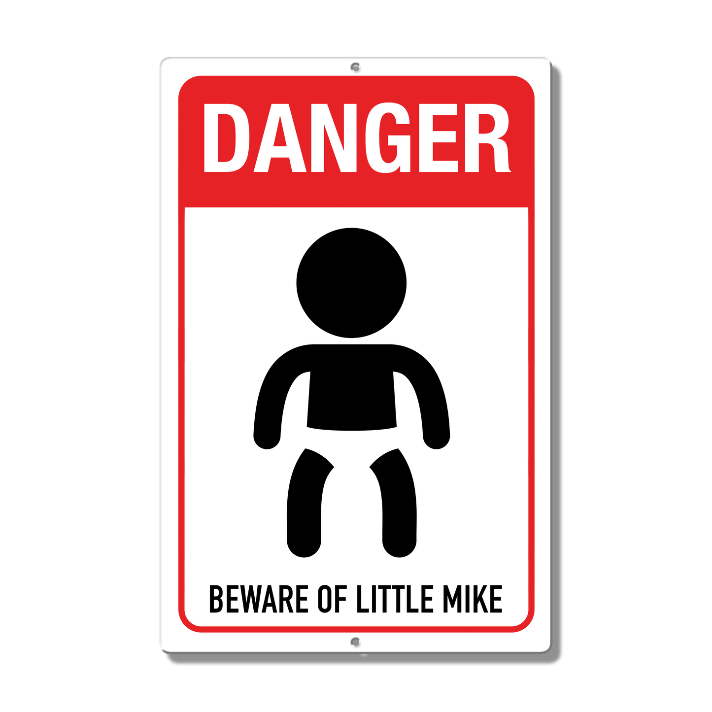 Baby Danger Custom Metal Sign