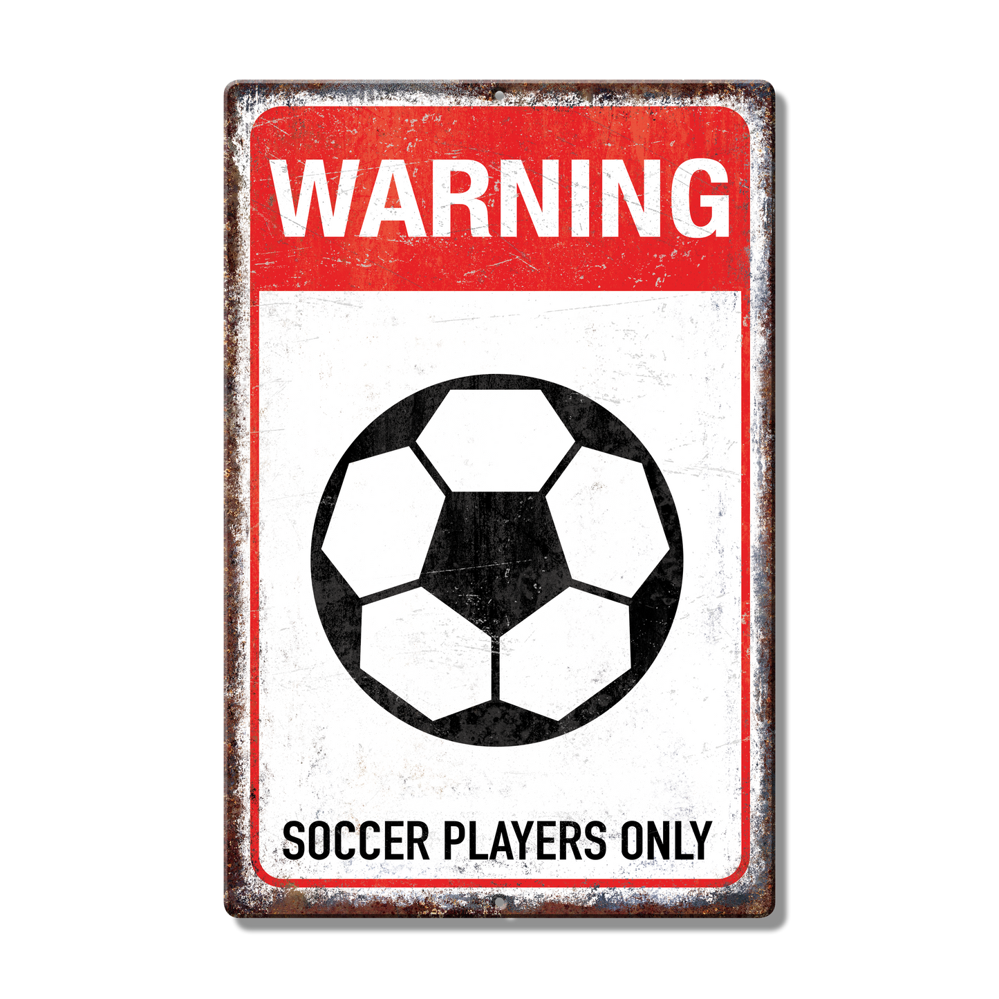 Soccer Danger Custom Metal Sign