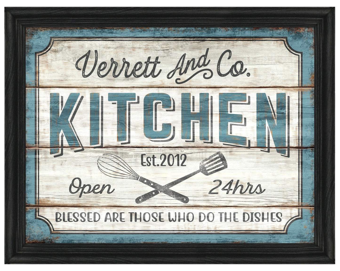 Farmhouse Kitchen 24x32 Framed Canvas