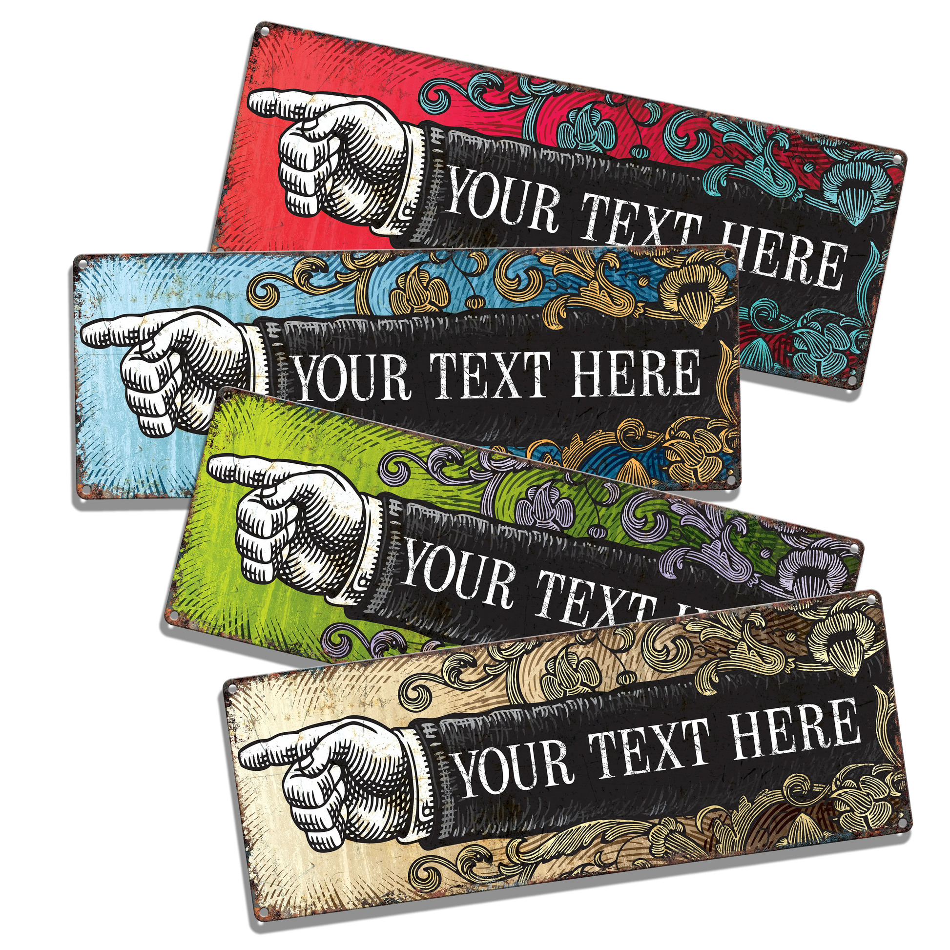 Led Hand Point Sign Left Finger Point Custom Metal Sign – TheFoundry.Store