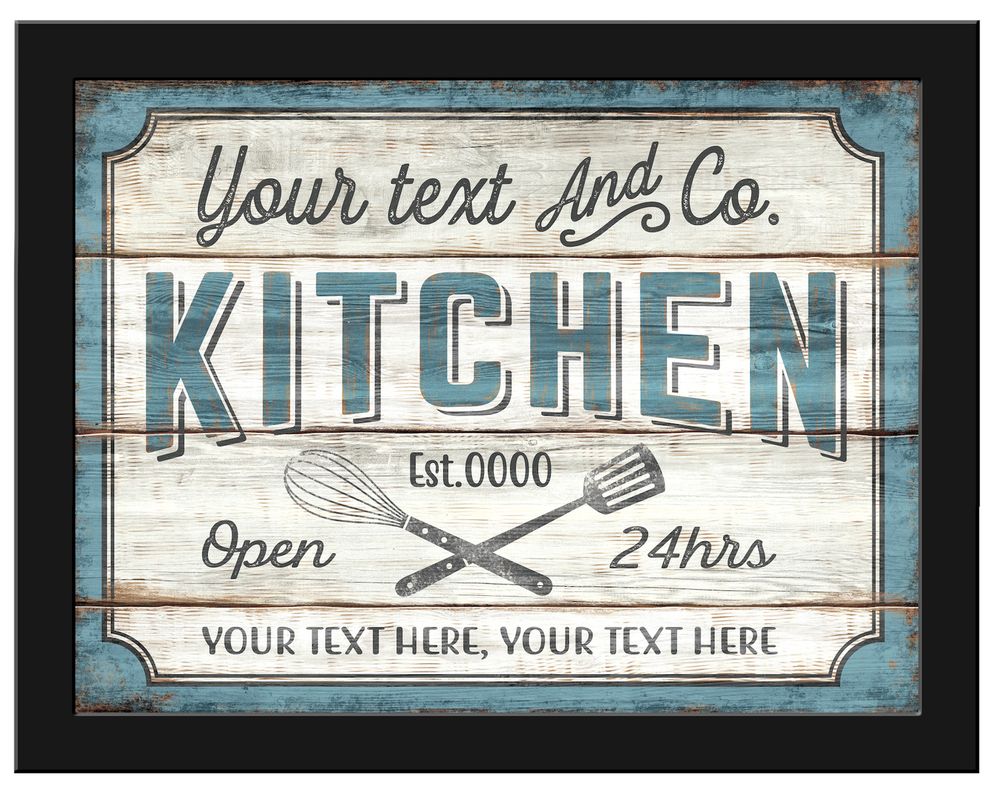 Farmhouse Kitchen 24x32 Framed Canvas