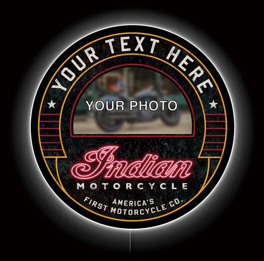 Indian Photo  Custom LED Sign (23" / 36") – Lighted Wall Art