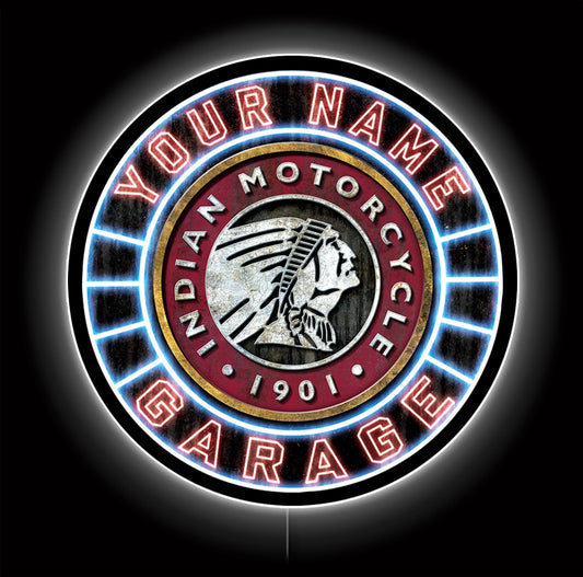 Neon Indian Motorcycle Custom LED Sign 38 in