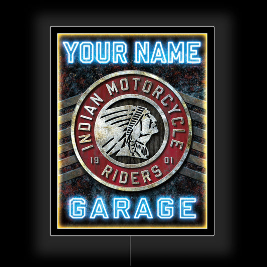 Indian Motorcycle Rectangle LED Sign
