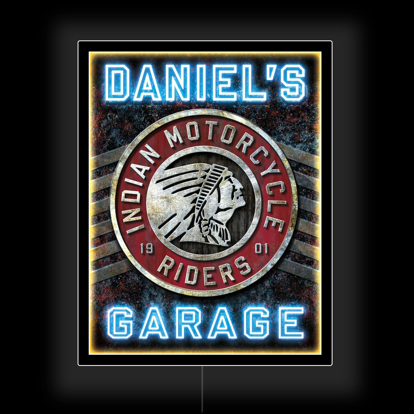 Indian Motorcycle Rectangle LED Sign