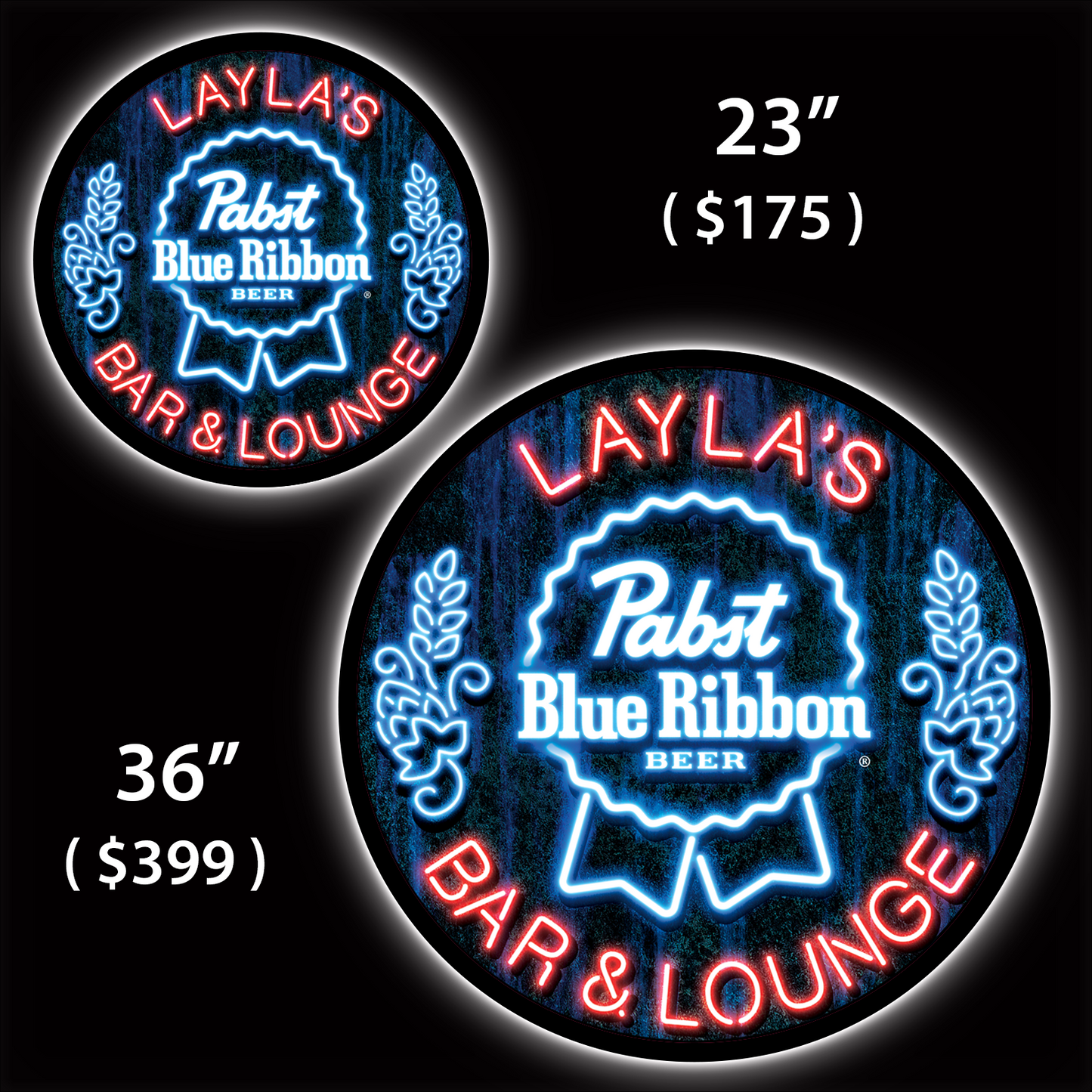 Pabst Bar Custom Home Bar LED Sign (23" / 36") – Lighted Wall Art