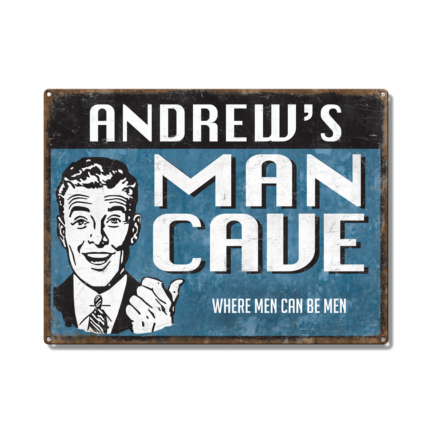 Man Cave Custom Metal Sign