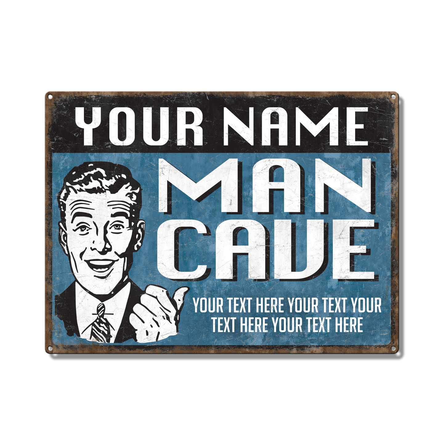 Man Cave Custom Metal Sign