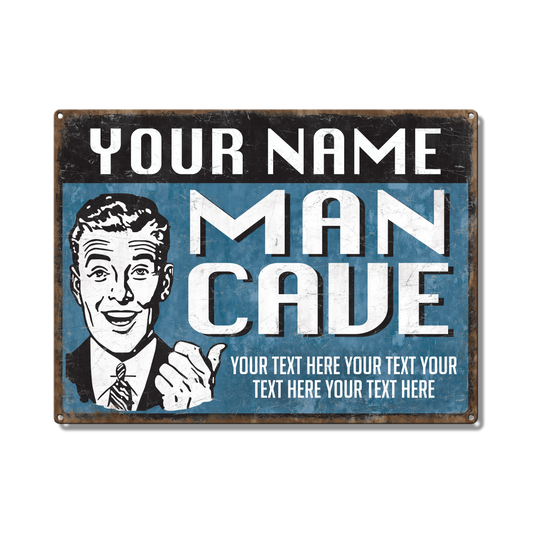 Man Cave Custom Metal Sign