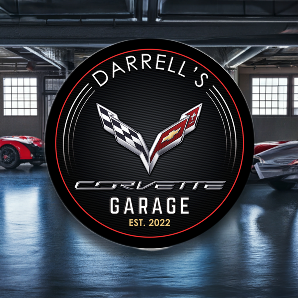 Modern Corvette Garage Custom LED Sign 23 in