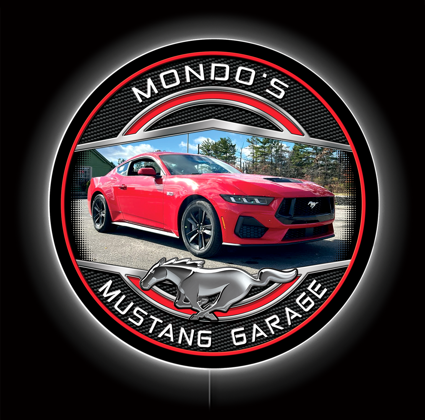 Mustang Photo Custom LED Sign 23 in