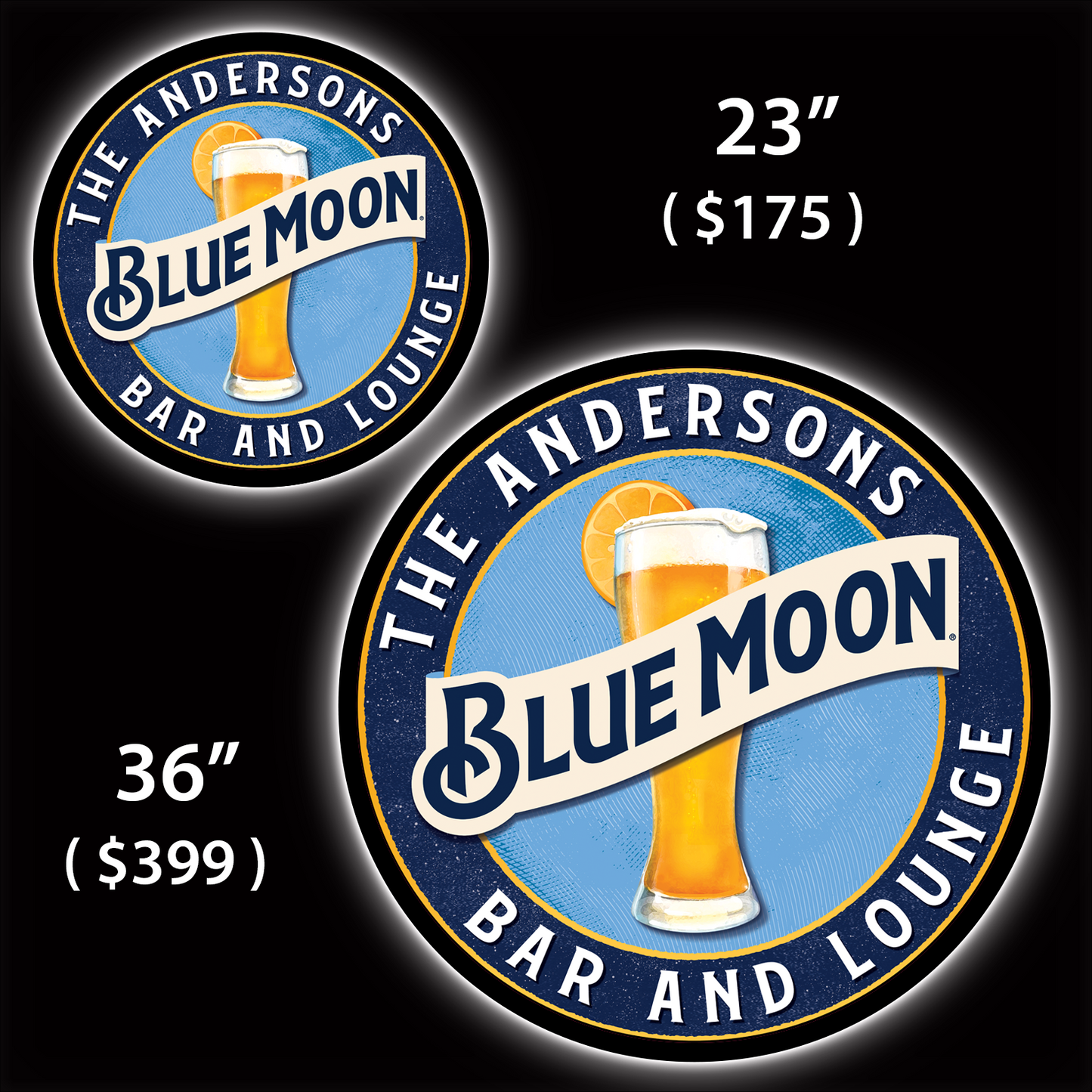 Blue Moon Custom Home Bar LED Sign (23" / 36") – Lighted Wall Art