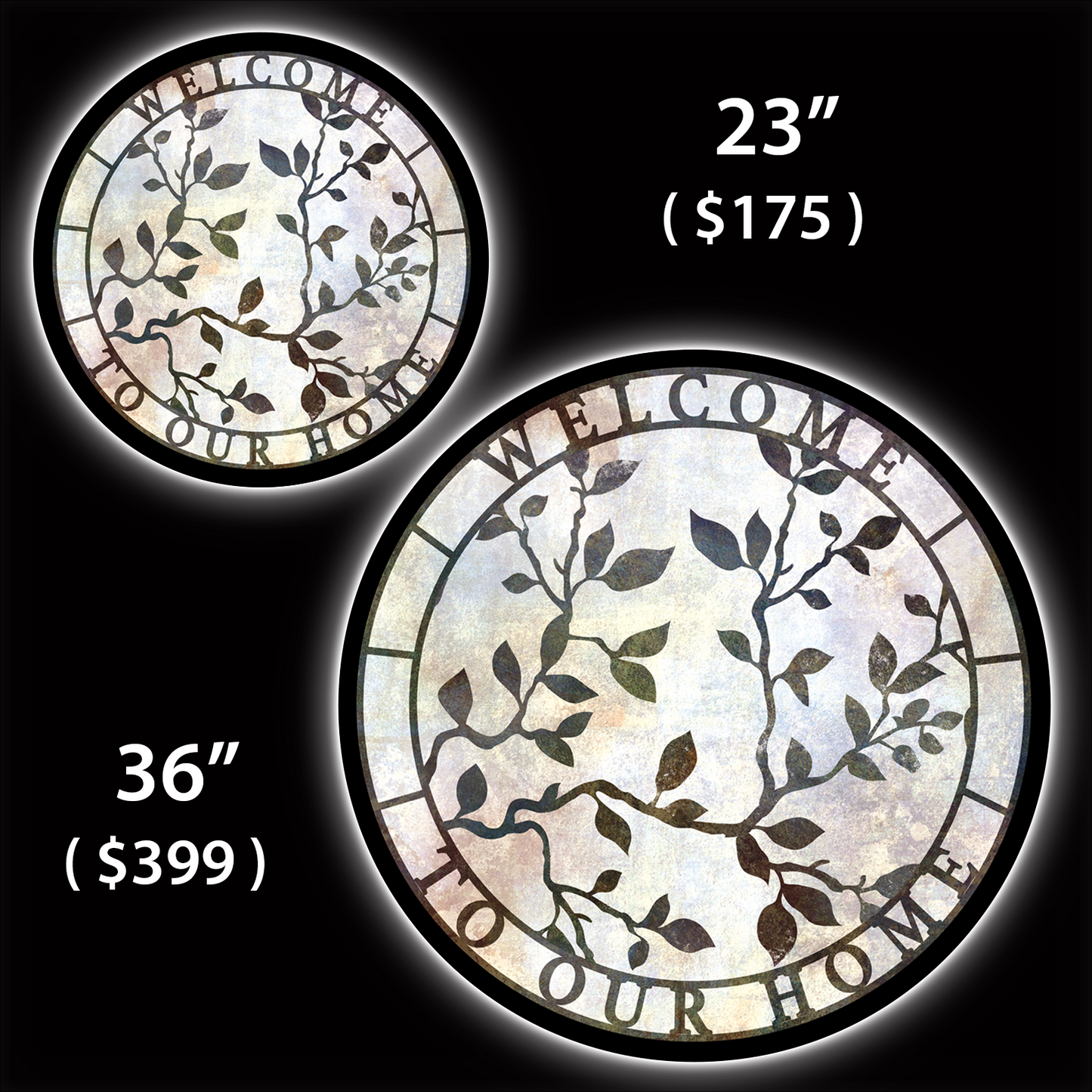 Branches Custom LED Sign (23" / 36") – Lighted Wall Art