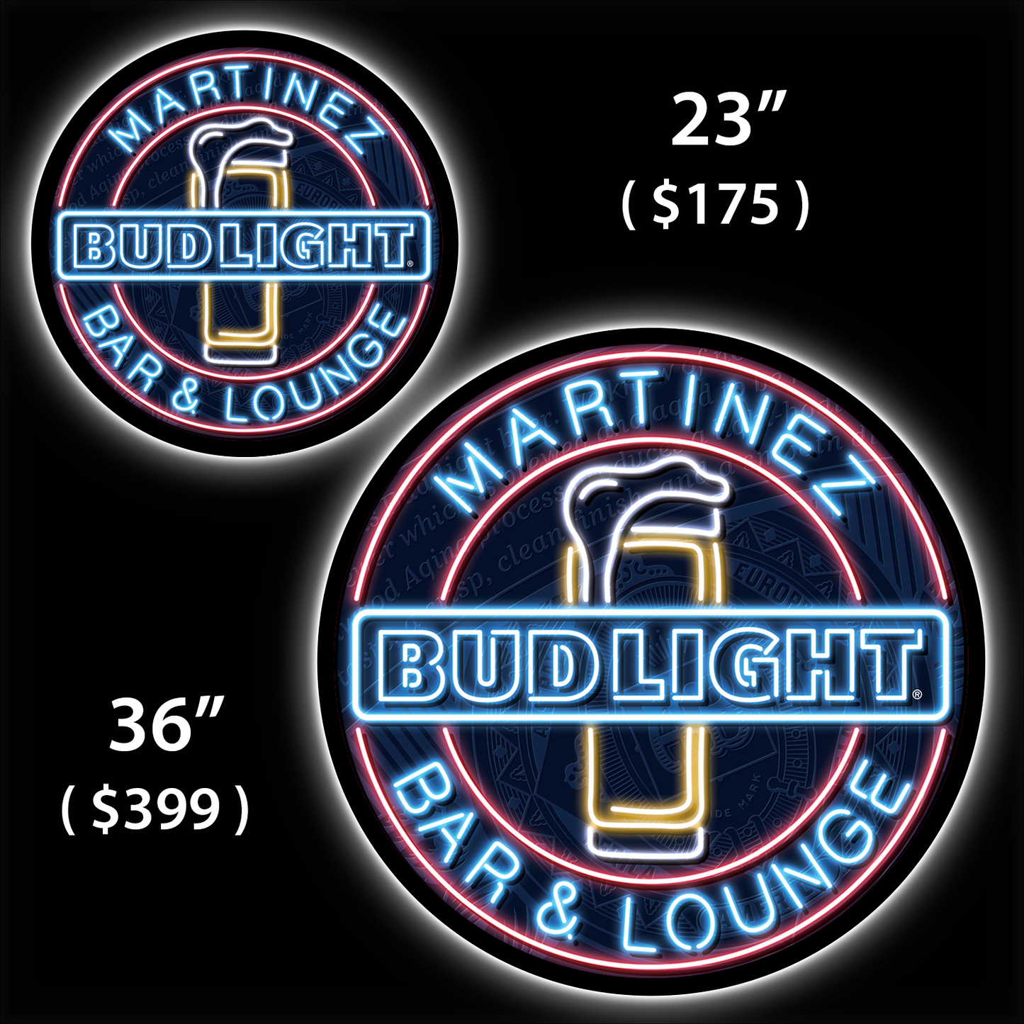 Bud Light Custom Home Bar LED Sign (23" / 36") – Lighted Wall Art