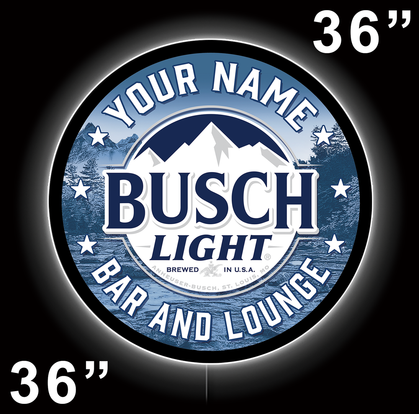 Busch Light Bar Custom LED Sign (23" / 36") – Lighted Wall Art
