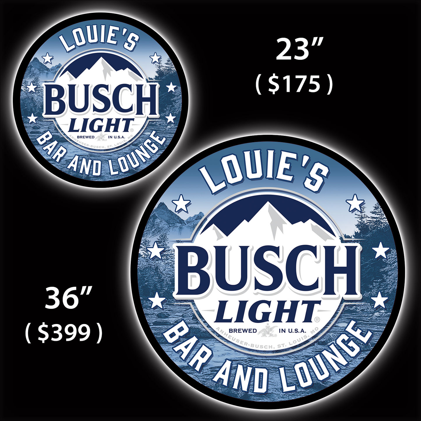 Busch Light Bar Custom LED Sign (23" / 36") – Lighted Wall Art