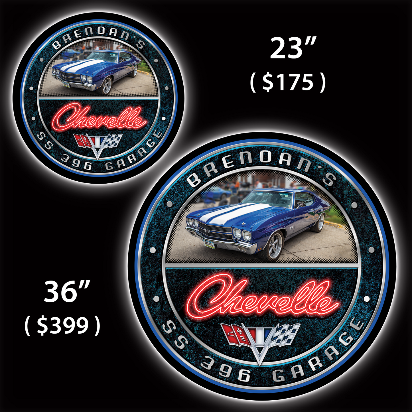 Chevelle Photo Custom LED Sign (23" / 36") – Lighted Wall Art