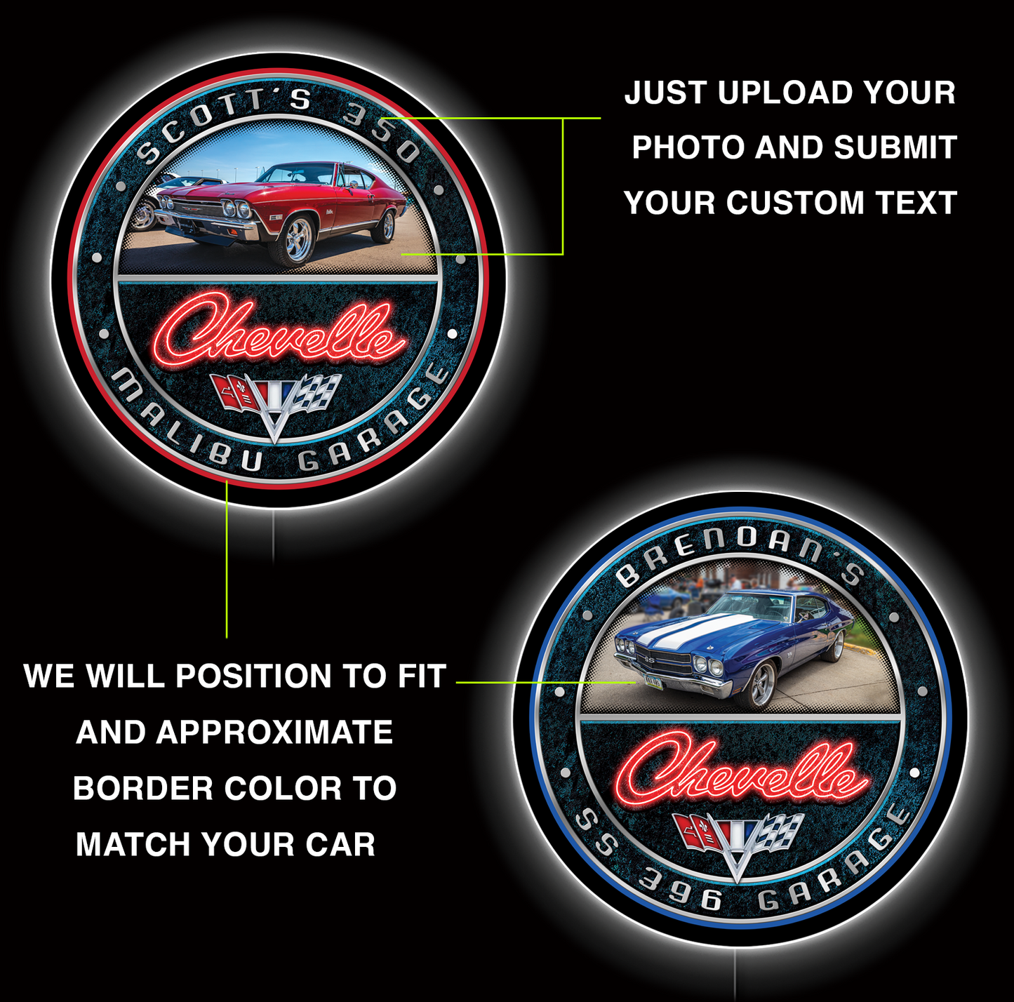 Chevelle Photo Custom LED Sign 23 in