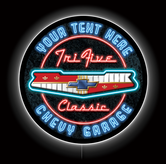 Chevy Tri-Five Custom LED Sign 36 in