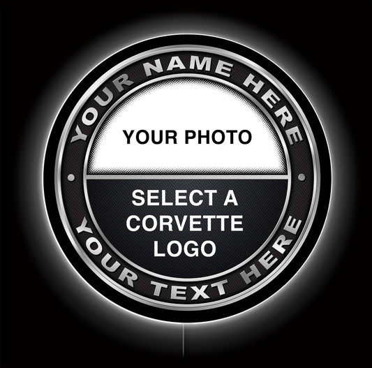 Corvette Photo Custom LED Sign 23 in