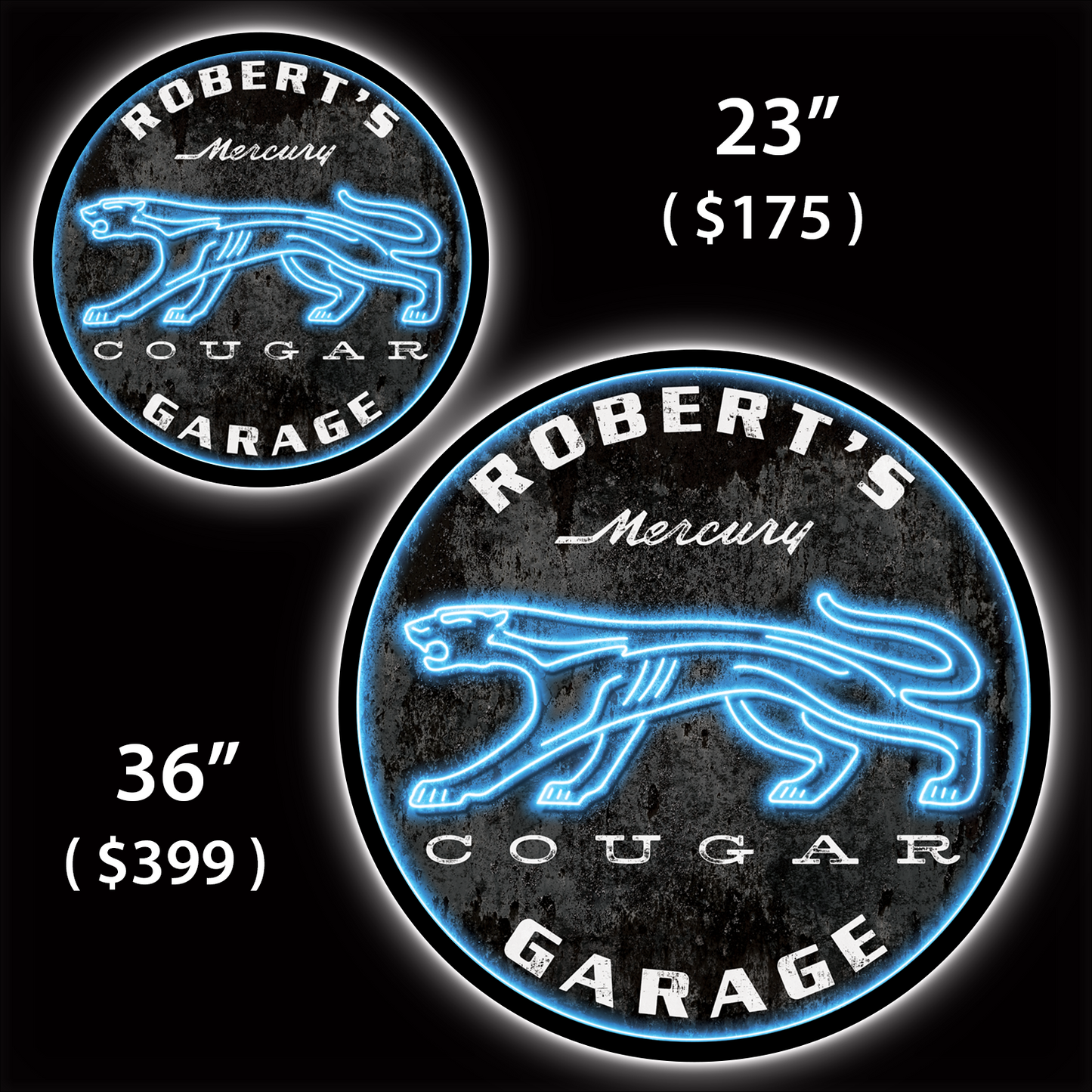 Cougar Garage Custom LED Sign (23" / 36") – Lighted Wall Art
