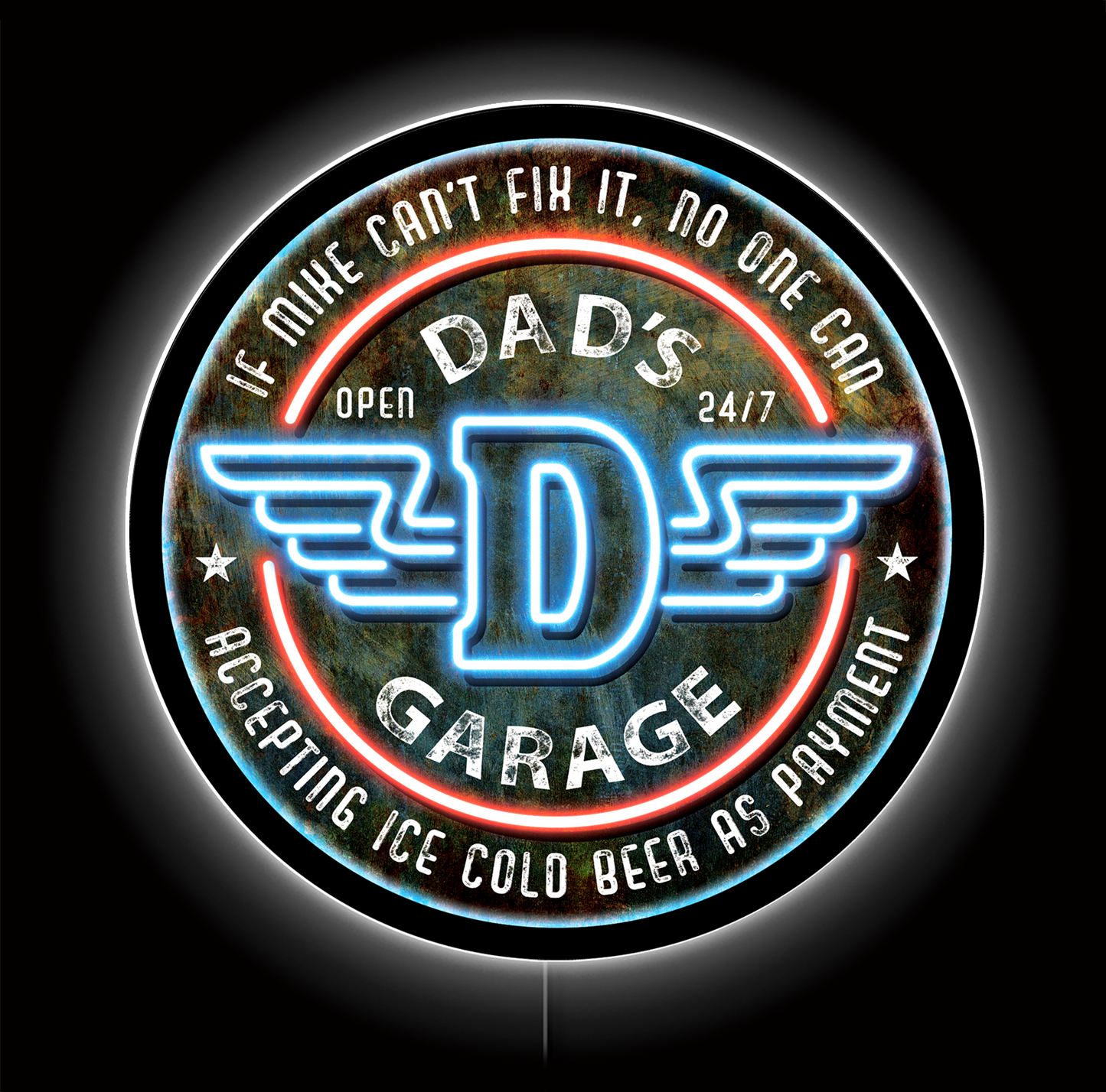 Dad's Garage Custom LED Sign 36 in