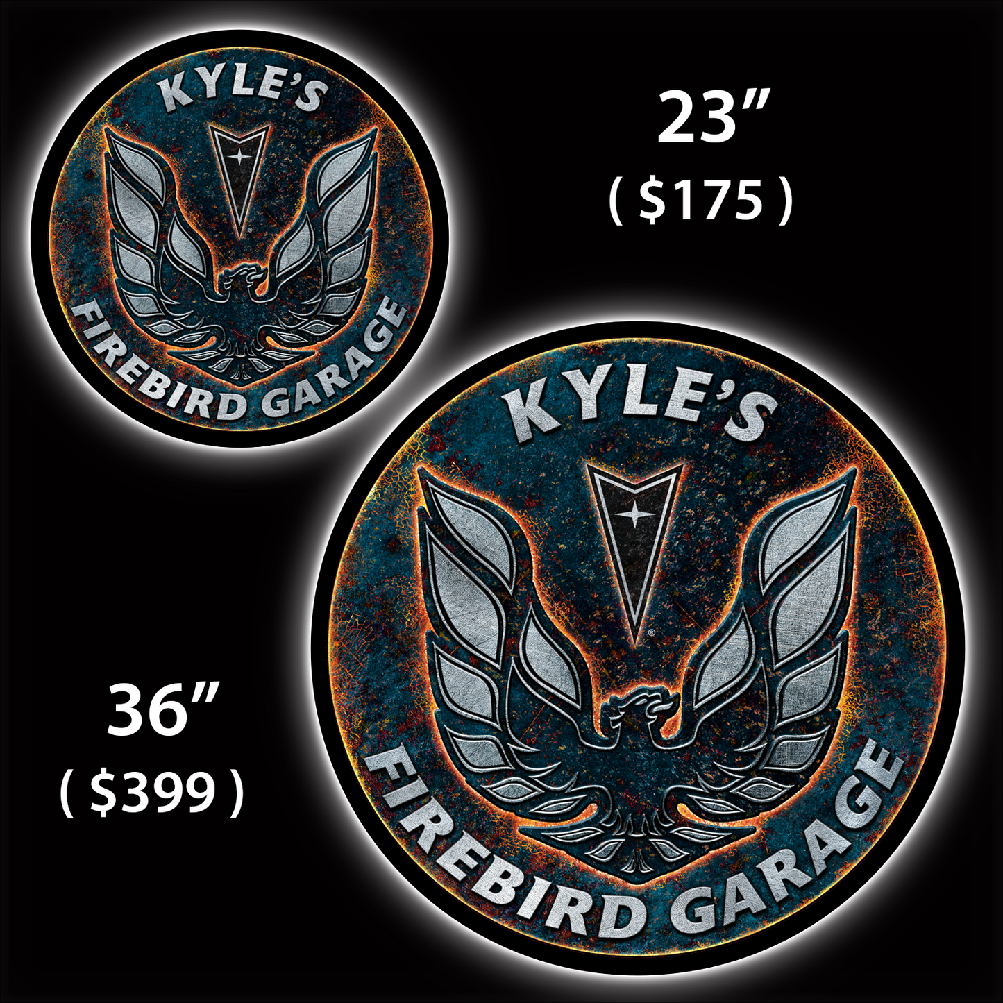 Firebird Lava Custom LED Sign (23" / 36") – Lighted Wall Art